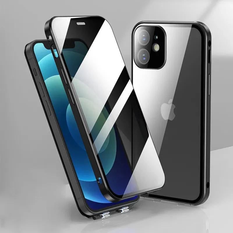 Titanium Dual Magnetic Privacy Glass Case With 360° Drop Protection