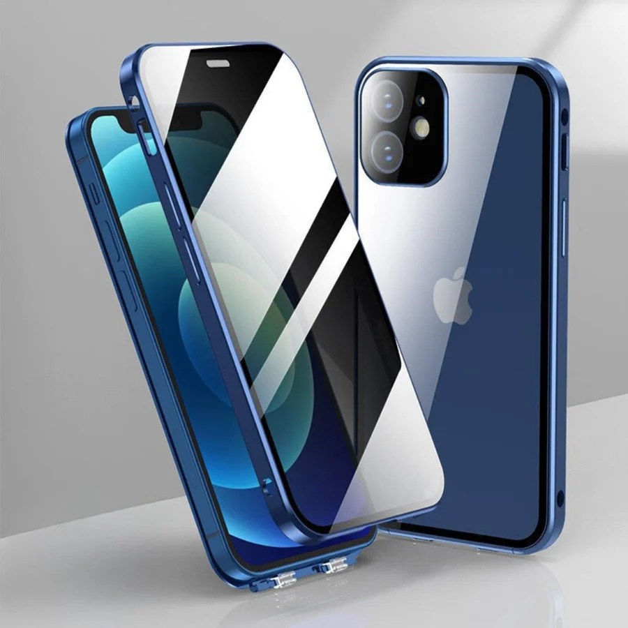 Titanium Dual Magnetic Privacy Glass Case With 360° Drop Protection