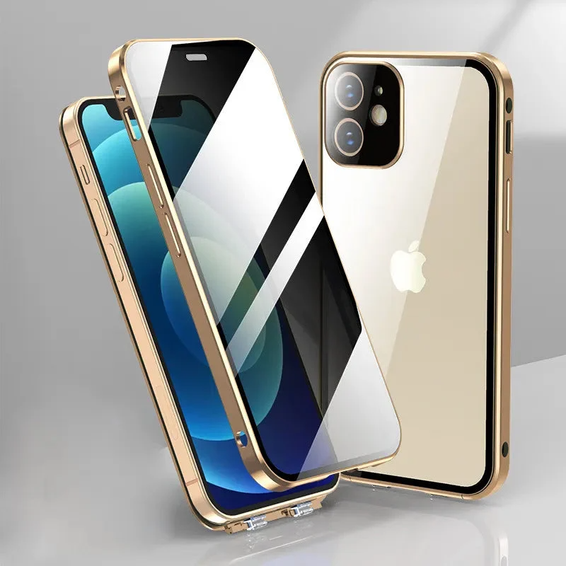 Titanium Dual Magnetic Privacy Glass Case With 360° Drop Protection