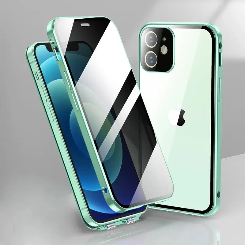 Titanium Dual Magnetic Privacy Glass Case With 360° Drop Protection