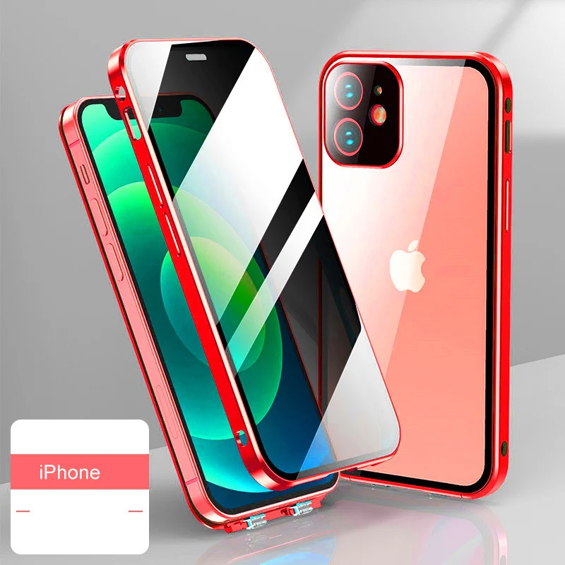 Titanium Dual Magnetic Privacy Glass Case With 360° Drop Protection