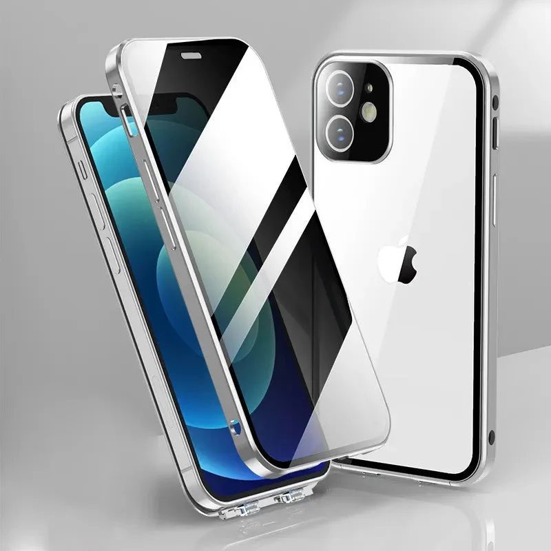 Titanium Dual Magnetic Privacy Glass Case With 360° Drop Protection